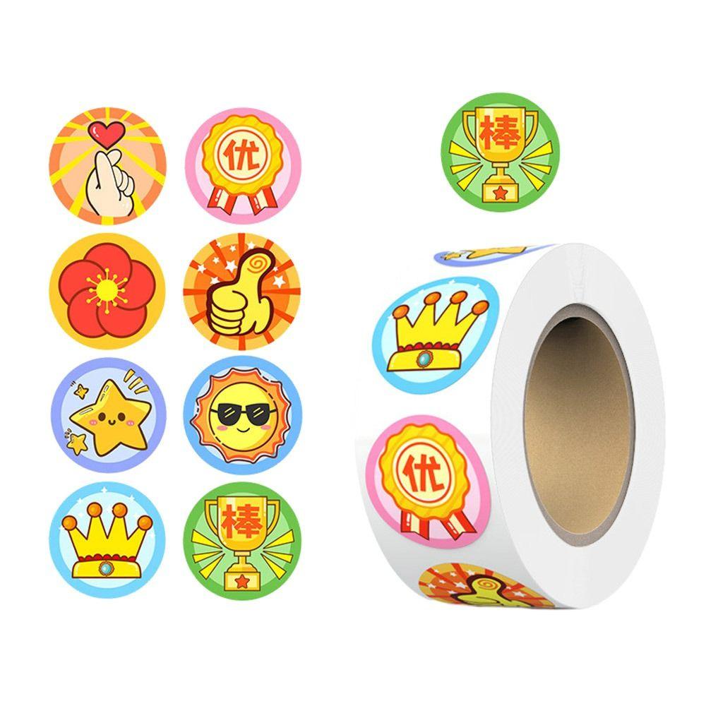 500 шт./рулон Наклейки с похвалой за животных Самоклеящиеся Вдохновляющие наклейки Портативные наклейки-награды