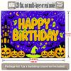 Party Backdrop Halloween Castle Flat Banners Pumpkin Witch Witches Pumpkins Winter Photo Booth Background Front Door Decor