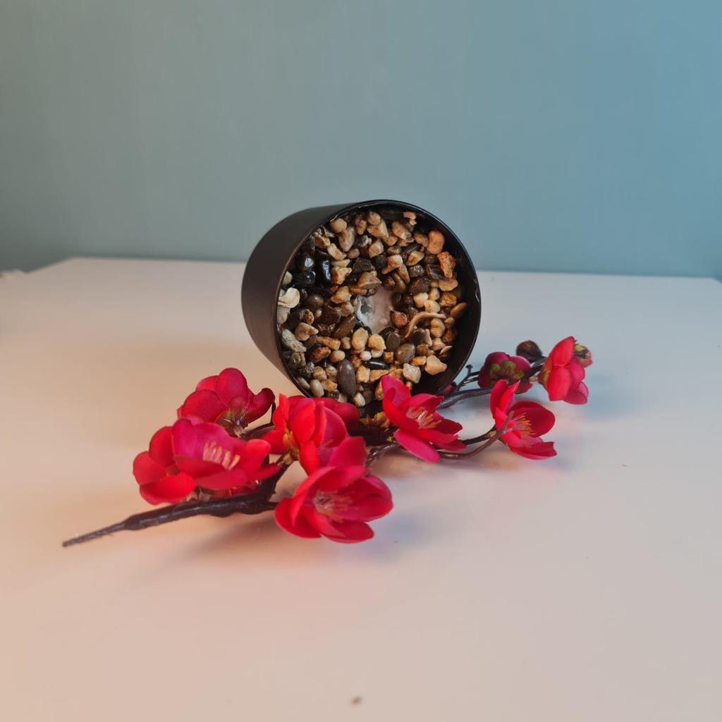 New 1 Pcs Artificial Cherry Blossom Bonsai Tree with Wooden Pot for Home Decor, Living Room