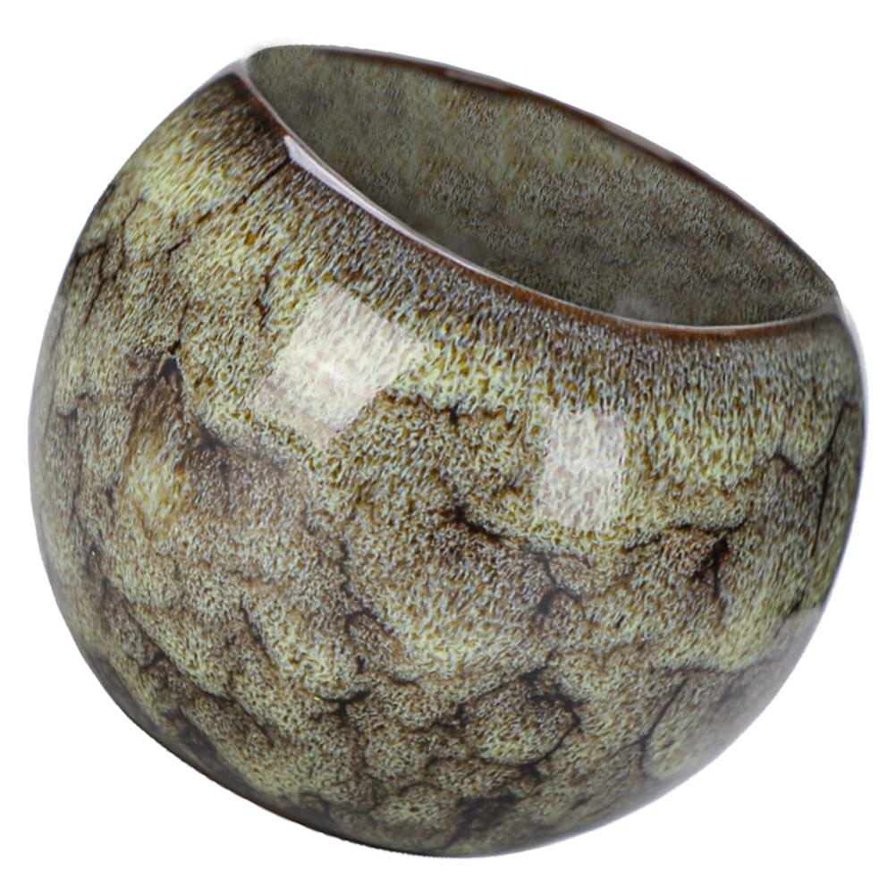 Kiln Change Ceramic Tea Cup Retro Style Smooth Surface Odorless Safe for Hot Cold Drinks Tea Cup Home Use Teacup for Home Use