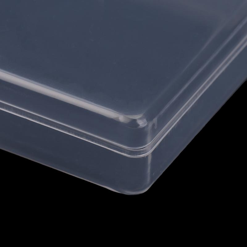 Прозрачная пластиковая коробка, прямоугольная полупрозрачная упаковочная коробка, органайзер для хранения, пылезащитный прочный прочный контейнер для ювелирных изделий