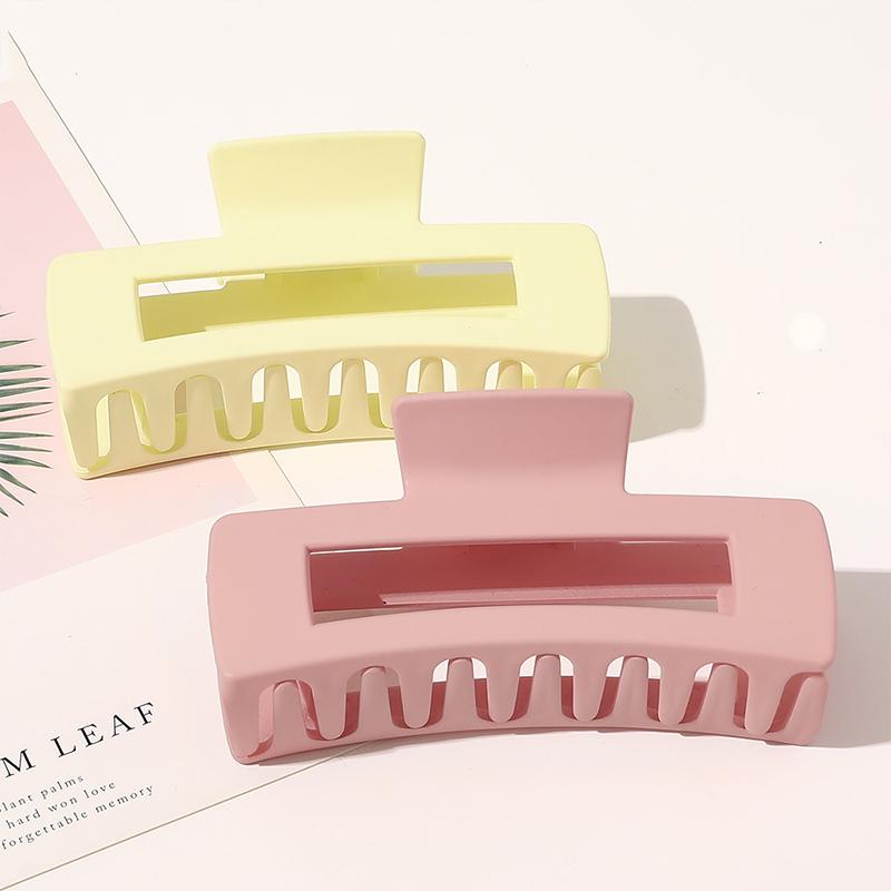 1Pc Big Size 10.5cm Rectangle Matte Hairpin Crab Vintage Hair Claws Trendy Hair Clip Hair Accessories For Women With Thick Hair