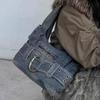 Ретро Сумка на подмышку и плечо, Джинсовая холщовая сумка в стиле " Spicy Girl", Вместительная сумка через плечо для поездок на работу, Сумка для мотоцикла