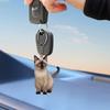 Cat Keychain Double Sided 2D Flat Acrylic Pet Hanging Decoration Lifelike Cat Keyring Accessories for Car Mirror Window Backpacks