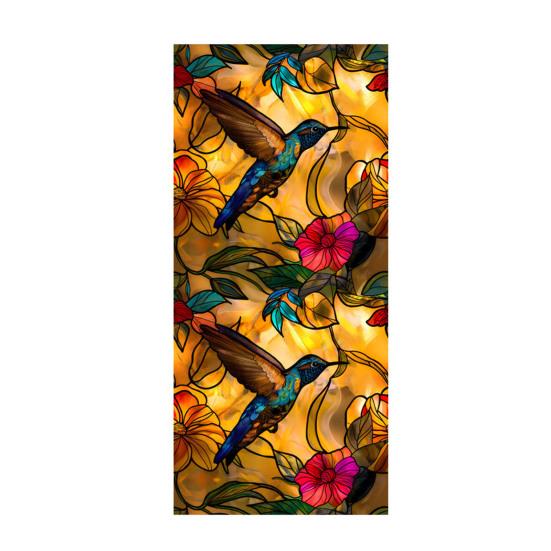 Витражная статическая оконная пленка Винтажная цветочная защитная пленка для защиты от солнца Водонепроницаемая пленка для покрытия окон из ПВХ