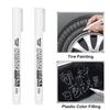 1-6Pcs Fine Point White Marker Pens Oily Waterproof Permanent Ink Smooth Writing For DIY Graffiti Sketching Art Craft School