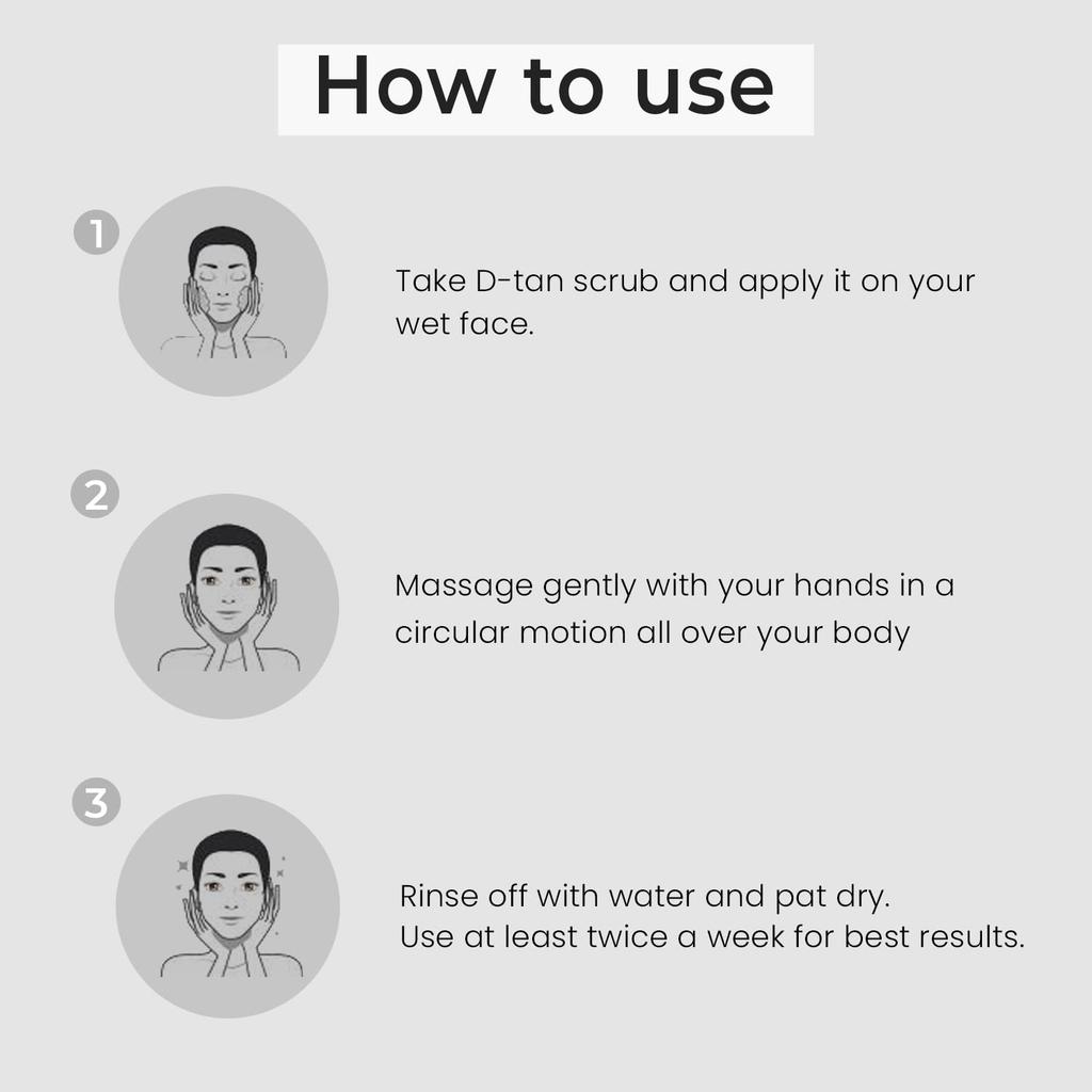 O3+ D-Tan Scrub 50g Pack of 1 | Exfoliating Face Scrub for Tan Removal and Glowing Skin