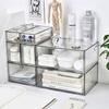 Пылезащитный прозрачный органайзер для полок INS Органайзер для косметики Сортировочная коробка для ювелирных изделий Стол для общежития