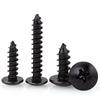 20-200pcs Black Carbon Steel Phillips Truss Head Screw M2.3 M2.6 M3 M3.5 M4 M5 M6 Cross Recessed Flat Head Self-Tapping Screws