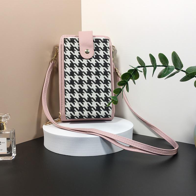 Женская маленькая квадратная сумка с рисунком «Тысяча птиц» и двойной молнией для мобильного телефона. Универсальные сумки через плечо. Мини-сумки через плечо.