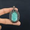 Amazonite Pendant, 999 Copper Wire Wrapped Pendant Handmade Gemstone Jewelry, Gifts For Wife Brand New Pendant