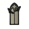 Gothic Cathedral Window Mirror Vintage Baroque Wooden Black Bat Mirror Home Office Living Room Bedroom Bathroom Decorative Wall Mirror