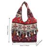 Retro Tassel Shoulder Bag Cloth Bohemian Messenger Bag Portable Ethnic Style Vest Bag  Women