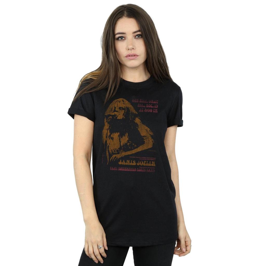 Janis Joplin Womens/Ladies Madison Square Garden Cotton Boyfriend T-Shirt