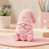 Holding Star Dwarf Statue 3D Printed Sitting Gnome Figurine, Knitted Hat Statue, Faceless Tabletop Decoration for Home Office