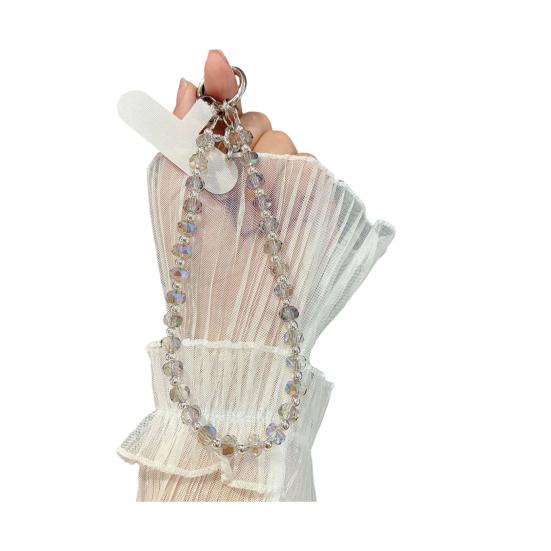 Ремешок для телефона из искусственного хрусталя со съемной цепочкой Гламурный шнурок для телефона и шарм для кошелька Регулируемая цепочка на запястье Модный кулон Аксессуар для сумки