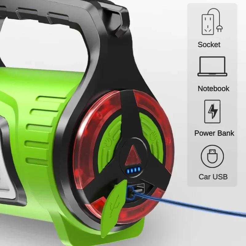 Многофункциональный открытый супер яркий аварийный светильник перезаряжаемый портативный прожектор боковой свет фонарик для восхождения на рыбалку