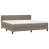 Maison Exclusive - Sommier à lattes de lit avec matelas Taupe 200x200 cm Tissu