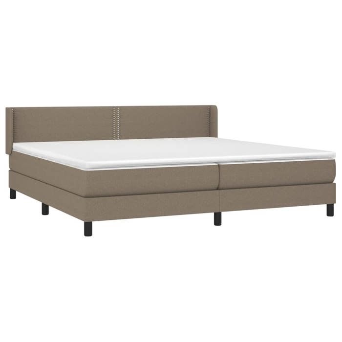 Maison Exclusive - Sommier à lattes de lit avec matelas Taupe 200x200 cm Tissu