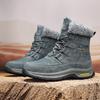 Men's Snow Boots with Plush Insulation, Warm and Thick Soles, Outdoor Men's Shoes, High Top Boots, Cotton Shoes