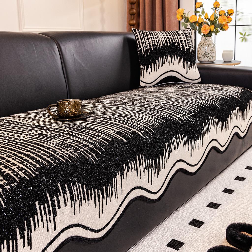 Geometric Milk Silk Sofa Seat Cover Pet Friendly S/M/L/Xl High Elasticity Sofa Slipcovers Couch Cap Furniture Case Soft