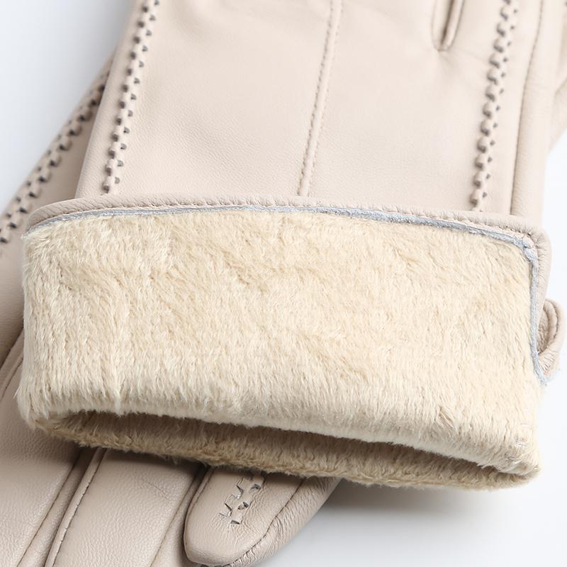 Fashion Women's Gloves Color Sheepskin Winter Warm Thin Touch Screen Gloves High Quality