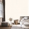 White and cream dots wallpaper, subtle detail for living room and bedroom 50x1000