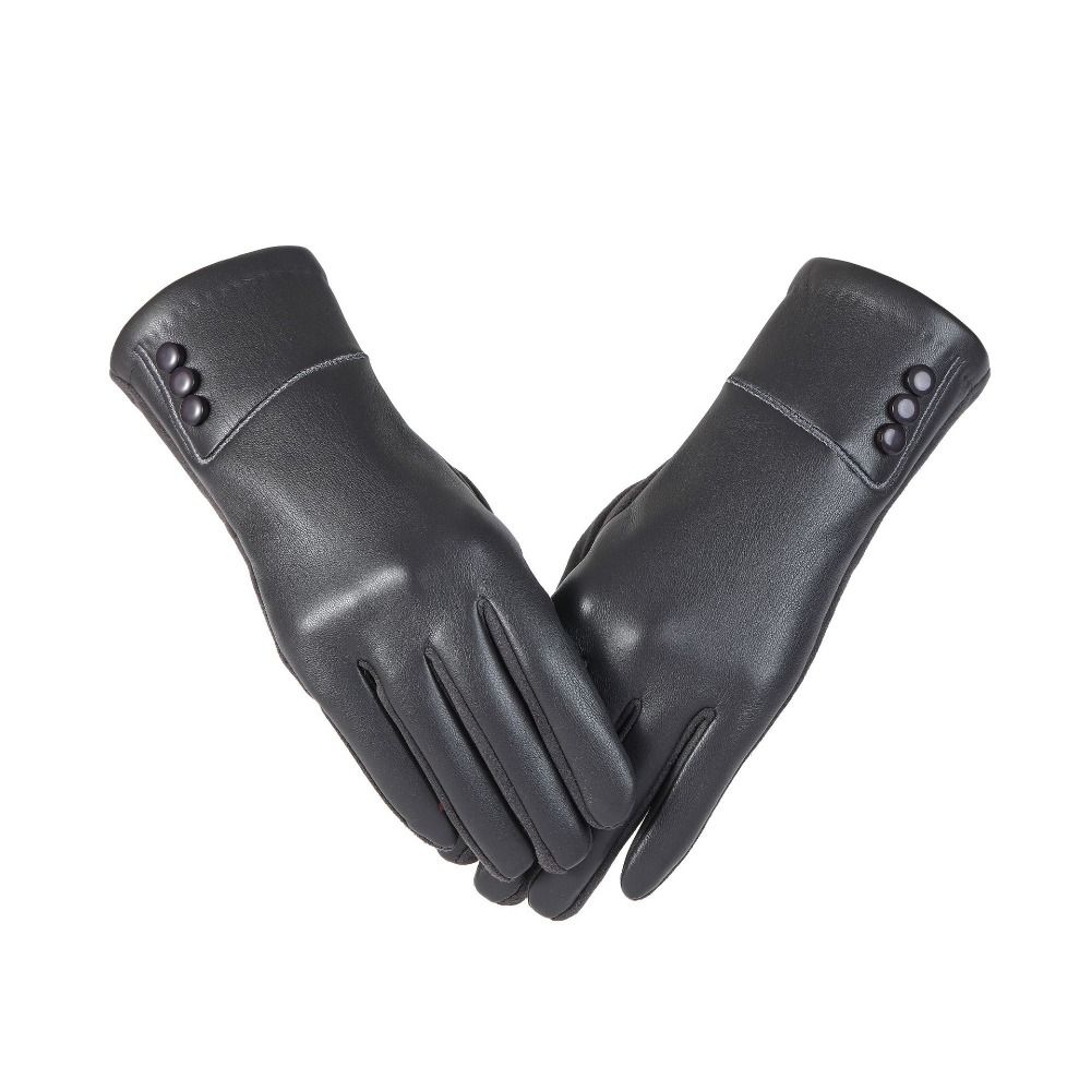 1Pair PU Thermal Gloves Touchscreen Windproof Gloves New Touchscreen Gloves Outdoor Cycling