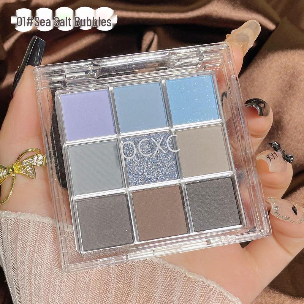 Helen Lady Multi-Use Nine-Color Eyeshadow Palette: Matte, Shimmer & Fine Glitter for Contouring and Makeup