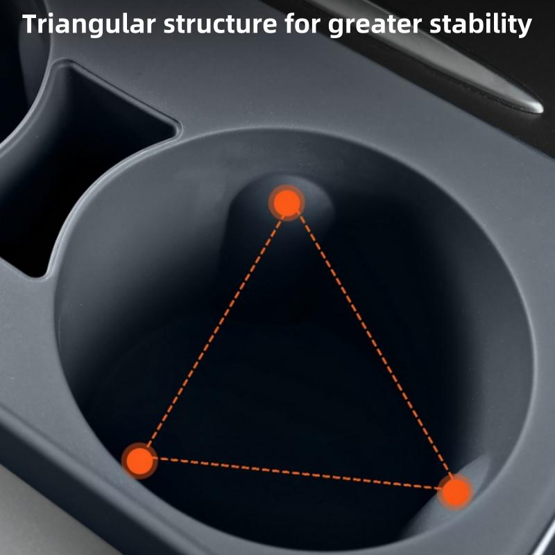 For Tesla Model 3/Y Centre Cup Limiter Silicone Coaster Ya Interior Modification Storage Slot Accessories