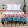 Trans Transgender Cat Pride Flag Throw Blanket Sofa Quilt Bed covers Soft Plush Plaid Blankets
