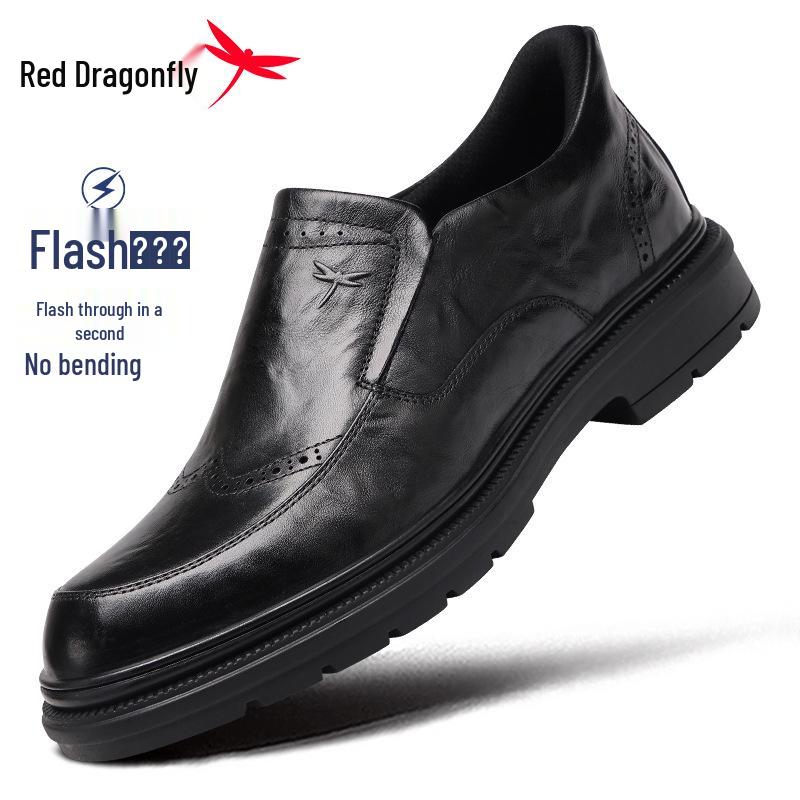 Flash Wear Мужские лоферы-броги на шнуровке из натуральной кожи Красный Стрекоза - Обувь в стиле Business Casual