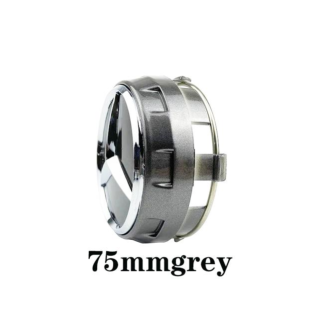 New 2025 Hot 4pcs 75mm Black Red Raised Car Styling Wheel Center Cap Hub Covers Badge Car Accessories For Mercedes Benz AMG A000