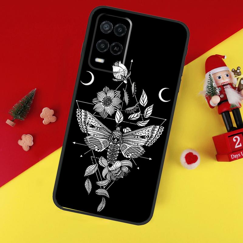 Чехол для OPPO A79 A57 A77 A5 A9 A53S A52 A72 A96 A76 A16 A54 A74 A94 A38 A58 A78 A15 A17, Оккультная Колдовская Луна, Готическая Ведьма