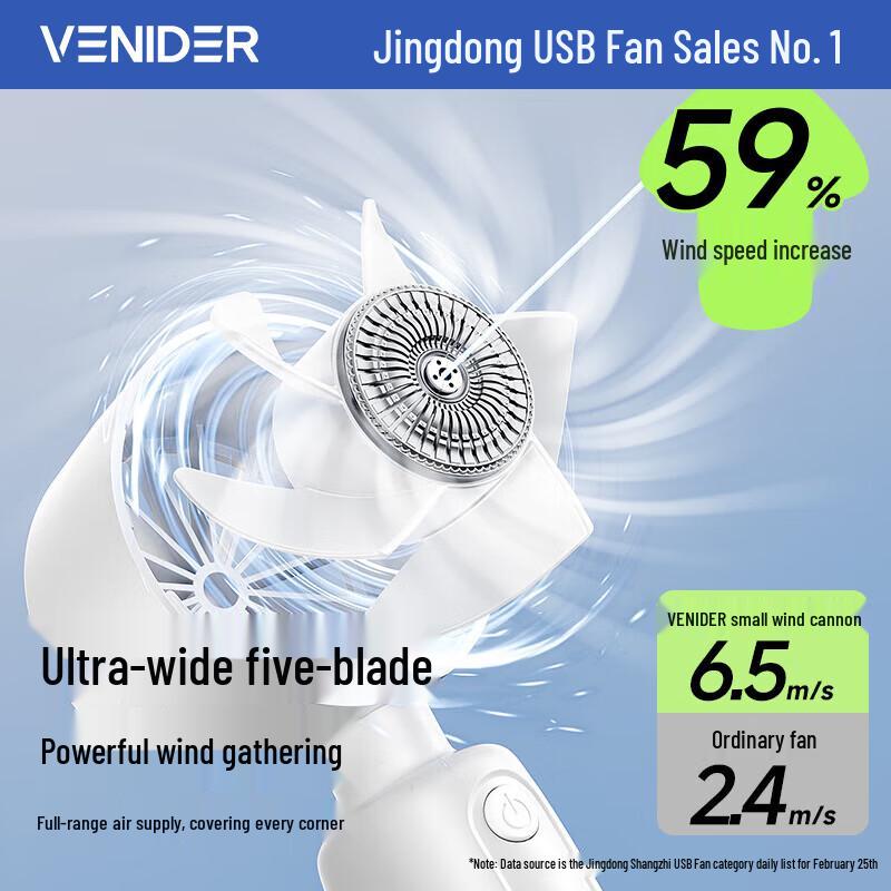 VENIDER Portable Handheld Cooling Fan