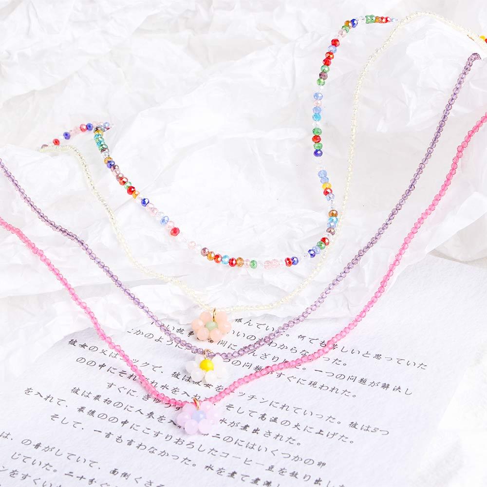 Милое корейское праздничное цветочное женское украшение Ожерелье-чокер из бусин с ромашкой