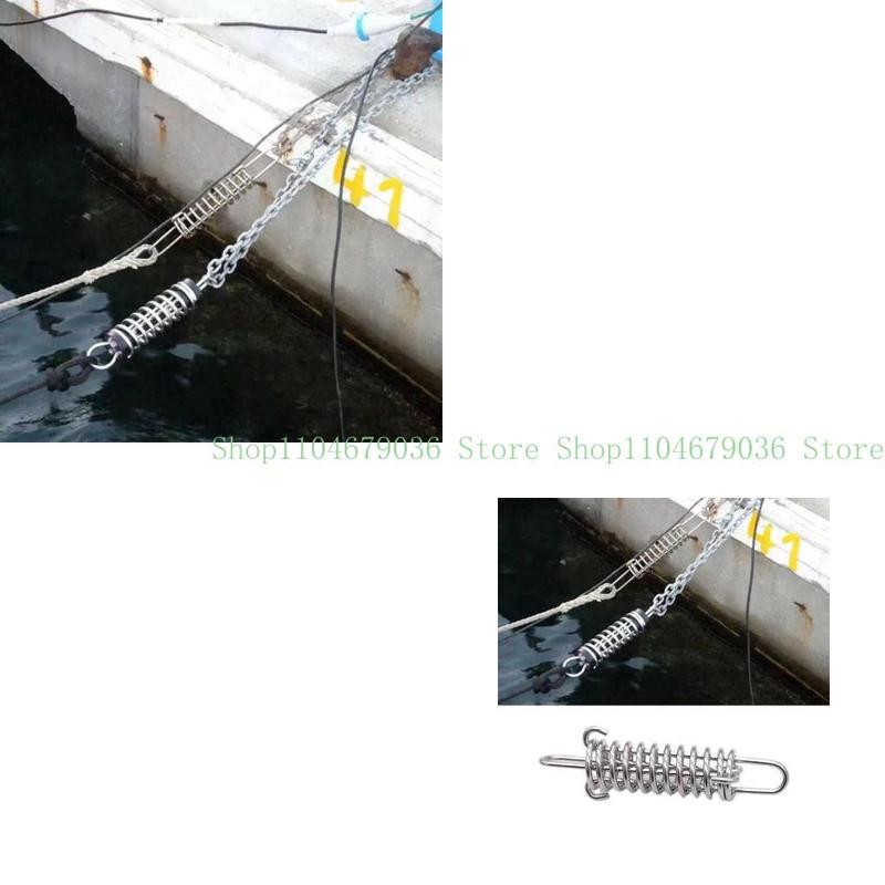 Boat Docking Mooring Spring Cable Tension Tie Damper Snubber Shock Absorbing 316 Stainless Steel Marine Hardware