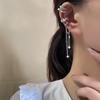 Серьги-клипсы Gu Maoning в цыганском стиле с кисточкой и жемчугом, без прокола ушей, длинные, высококачественные, с многослойным циркониевым креплением для уха.