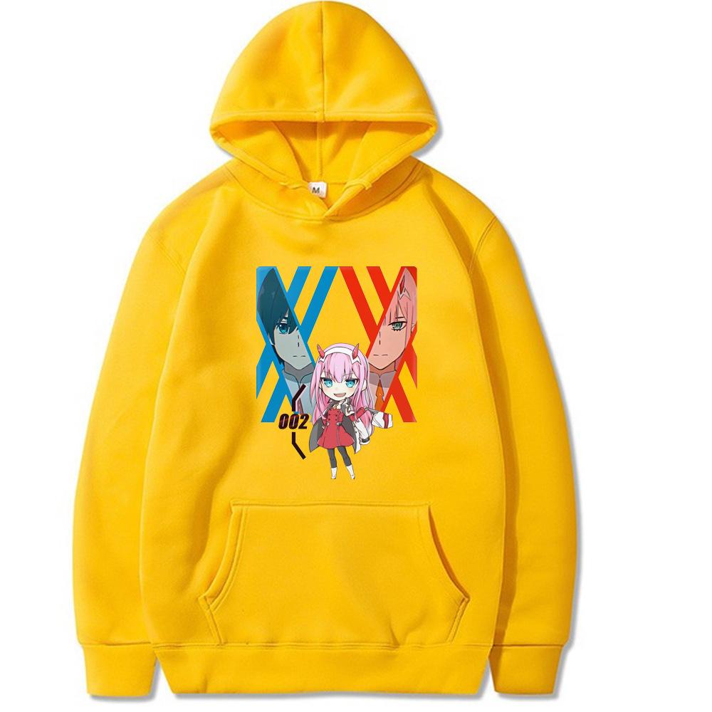 Японское Аниме Милый во Франксе Зеро Два Толстовки Женские Мужские С Длинным Рукавом Толстовки Унисекс Крутая Уличная Одежда