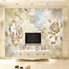 Luxury European Style Photo Wallpaper Gold Rose Flower Murals Living Room Bedroom Wall Mural
