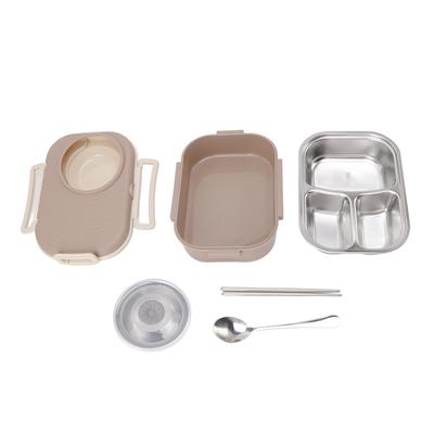 1450 мл Bento Lunch Box из нержавеющей стали с отделением Thermal Bento Box с двойным слоем Bento Containers