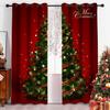 Рождественская елка мультфильм Санта-Клаус красные шторы на окна для детей спальня гостиная ванная комната кухня дверь холл домашний декор