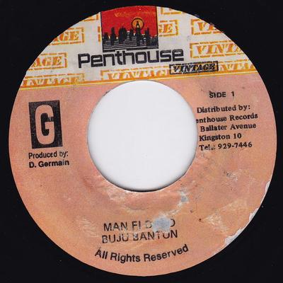 Пластинка 7 дюймов BUJU BANTON Man Fi Dead NONE Penthouse Vinta Ямайка Регги Ска Даб Б/у