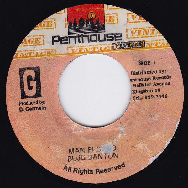 7inch Record BUJU BANTON - Man Fi Dead NONE Penthouse Vinta Jamaica Reggae, Ska & Dub Used