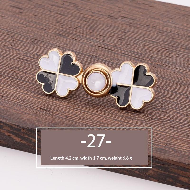 Various Cute Styles No Sew Waist Tightener Buttons Alloy Adjustable for Jeans Skirt Pants Waist Adjustment Accessory