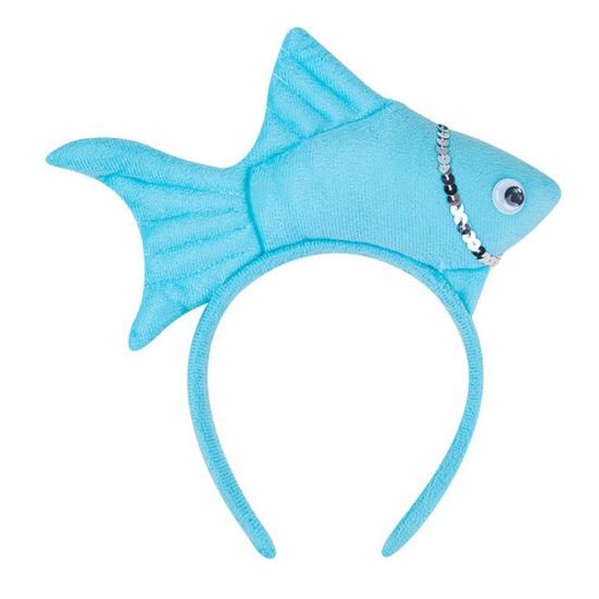 Повязка на голову в виде золотой рыбки, обруч для волос в виде рыбки, регулируемая повязка на голову, реквизит для косплея, вечеринки, дня рождения, принадлежности