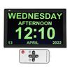 Digital Calendar Alarm Day Clock 14.1 Inch 4 Colors 5 Alarms Digital Day Calendar Clock for Seniors