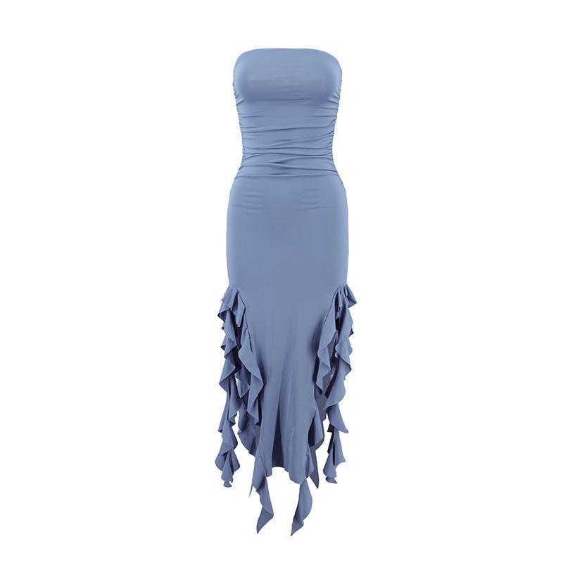 Европейский и американский стиль, летнее новое стильное кружевное платье с открытыми плечами в виде медузы, сексуальная горячая женская одежда для девушек