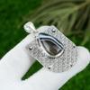Pear Sardonyx Gemstone Art Deco Daughter Engagement Trendy Pendant 925 Silver