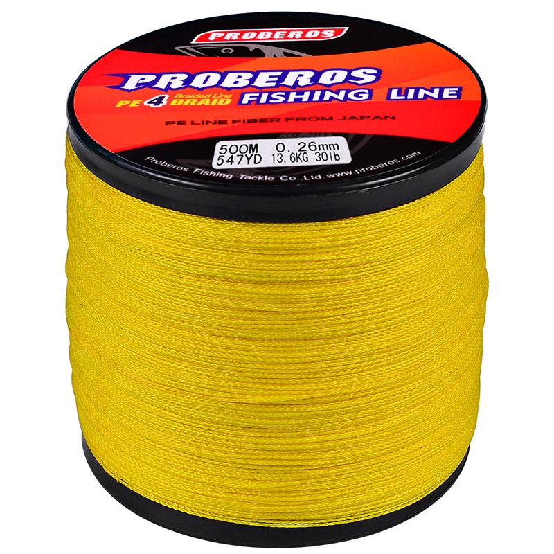 4 плетеных лески длиной 500 м. Плетеная полиэтиленовая леска достаточной мощности: красная/синяя/желтая/зеленая/серая основная леска для морской рыбалки